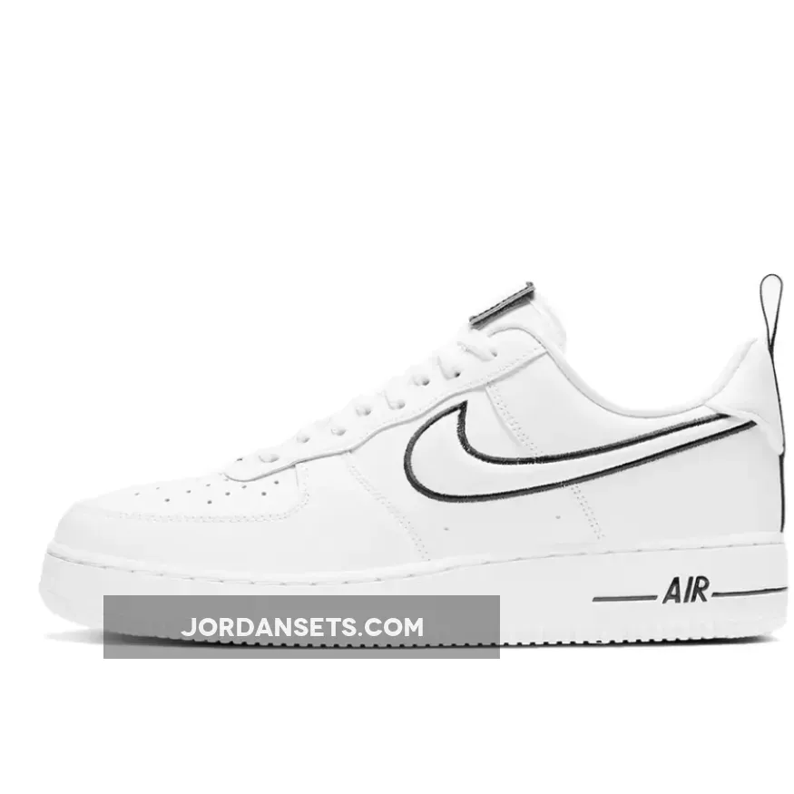 Nike Air Force 1 White Black DH2472-100 / nike air force 1 velcro patches