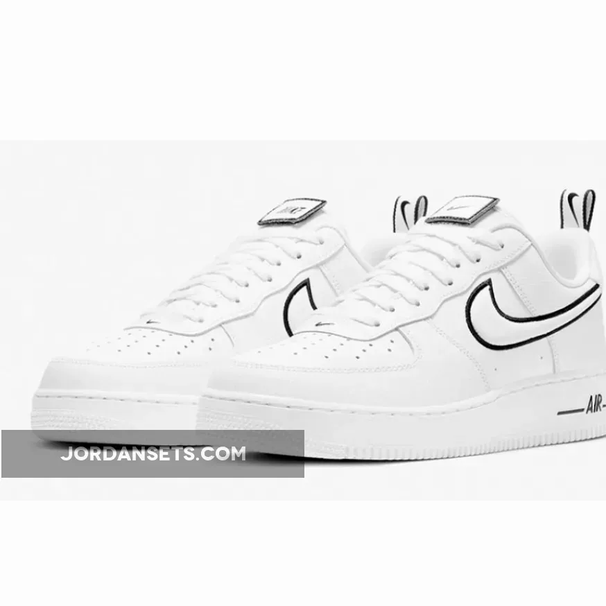 Nike Air Force 1 White Black DH2472-100 / nike air force 1 velcro patches