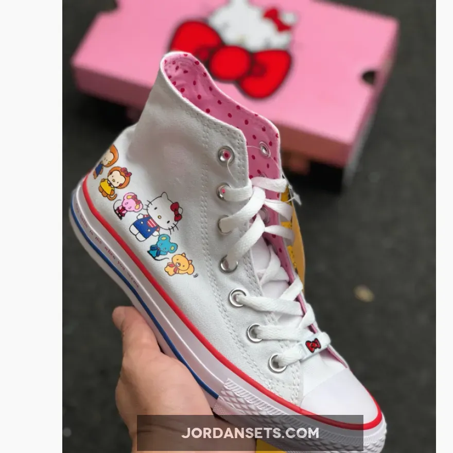Converse x Hello Kitty Chuck Taylor All Star High Top White/Prism Pink - Hello Kitty Converse Goat 162944C