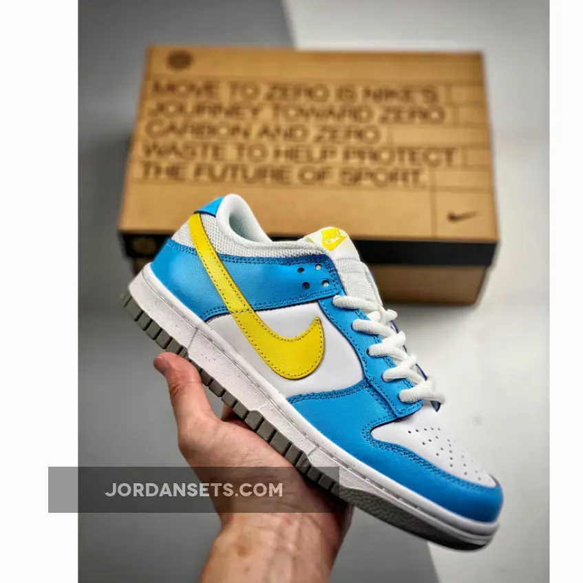 Nike Dunk Low Next Nature Blue Chill/White-Grey Fog-Yellow #homer simpson dunks mens