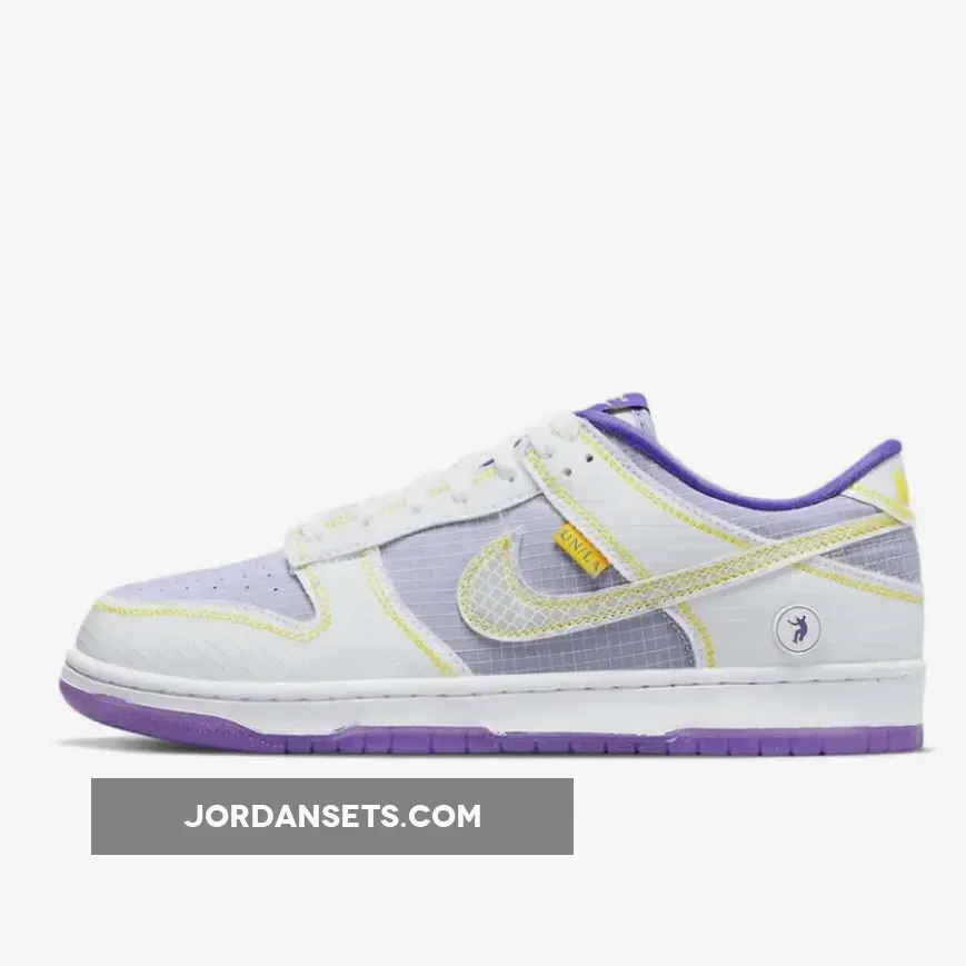 UNION x Nike Dunk Low 'Lakers' White Purple - purple and yellow dunks