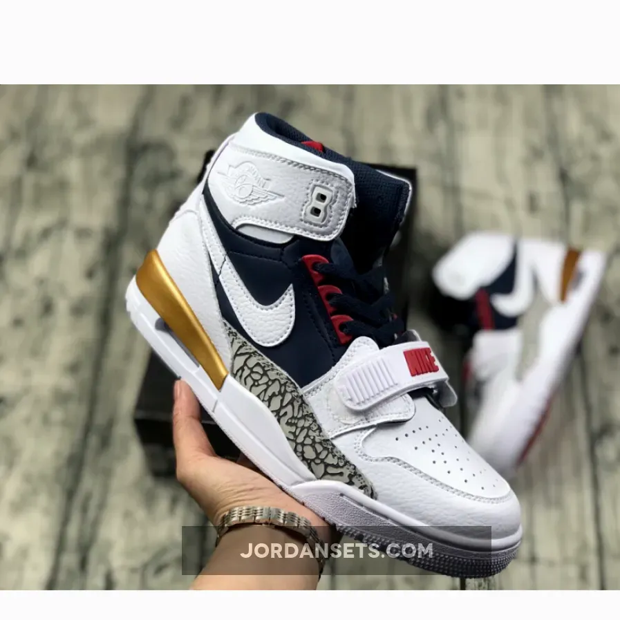 Dream Team Jordans Air Jordan Legacy 312 "Olympic" White/Midnight Navy-Varsity Red