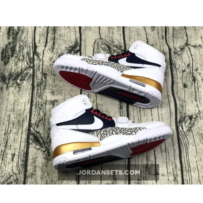 Dream Team Jordans Air Jordan Legacy 312 Olympic White/Midnight Navy-Varsity Red