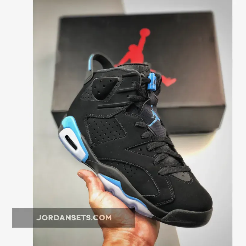 Air Jordan 6 'UNC' Black/University Blue 384664-006 - jordan 6 black unc