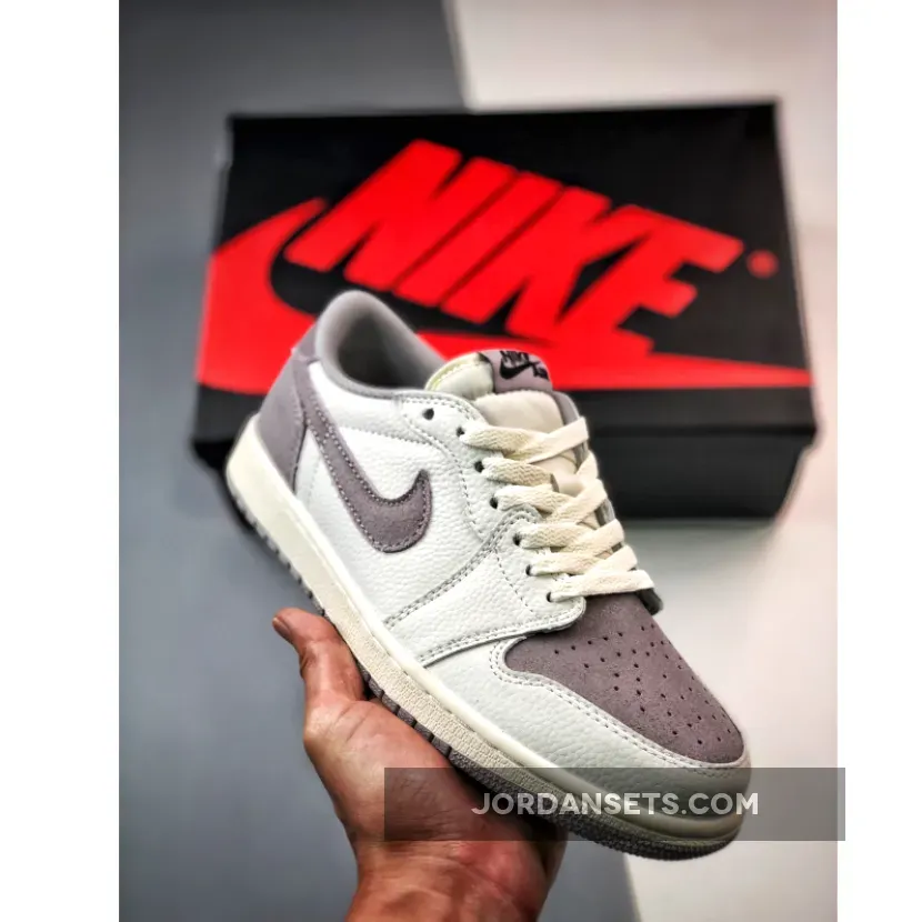 Air Jordan 1 Low Sail/Black-Atmosphere Grey DZ0790-101 Restock