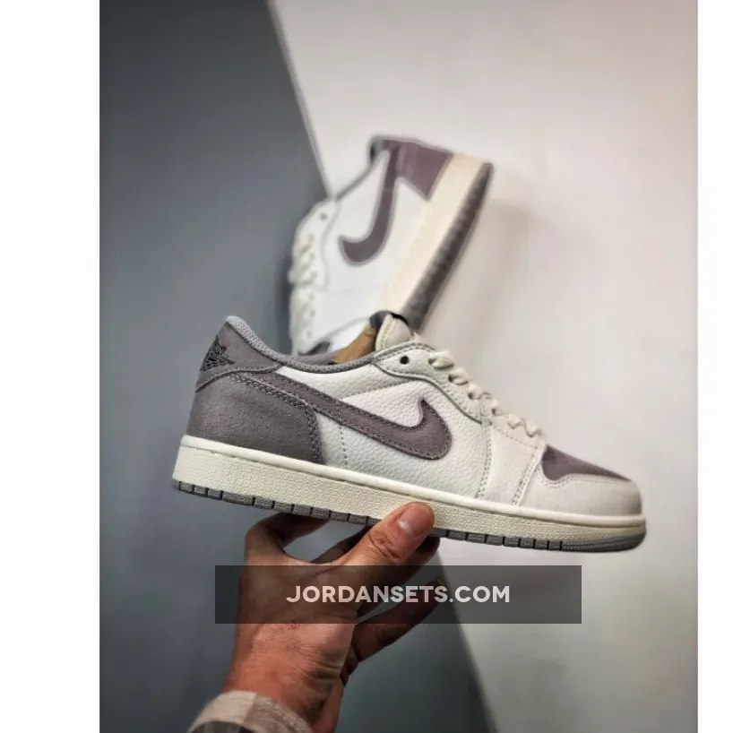 Air Jordan 1 Low Sail/Black-Atmosphere Grey DZ0790-101 Restock
