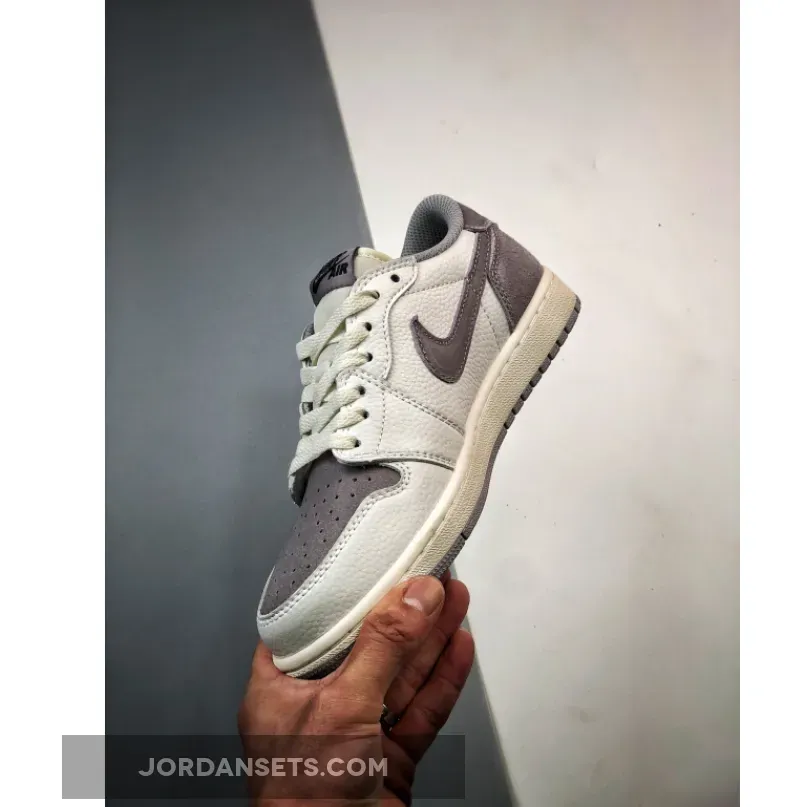 Air Jordan 1 Low Sail/Black-Atmosphere Grey DZ0790-101 Restock