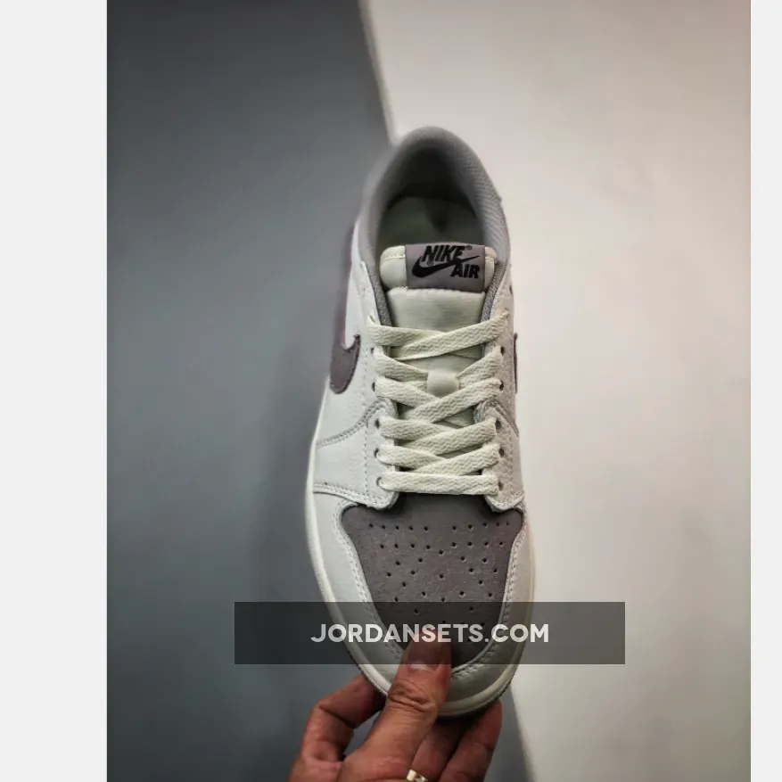 Air Jordan 1 Low Sail/Black-Atmosphere Grey DZ0790-101 Restock