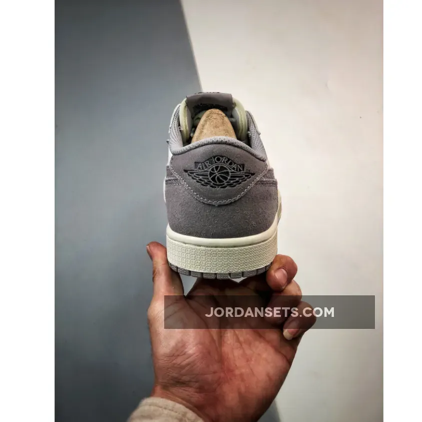 Air Jordan 1 Low Sail/Black-Atmosphere Grey DZ0790-101 Restock