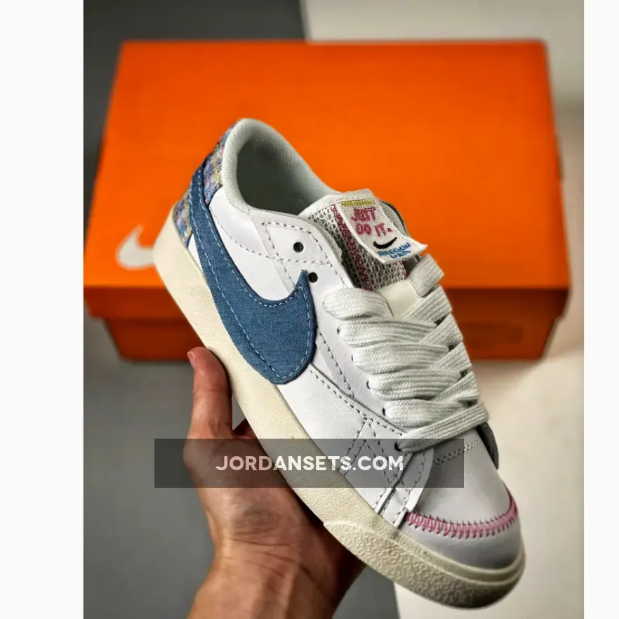 Nike Blazer Low Jumbo 'Denim Swoosh' | 77 Denim Skate