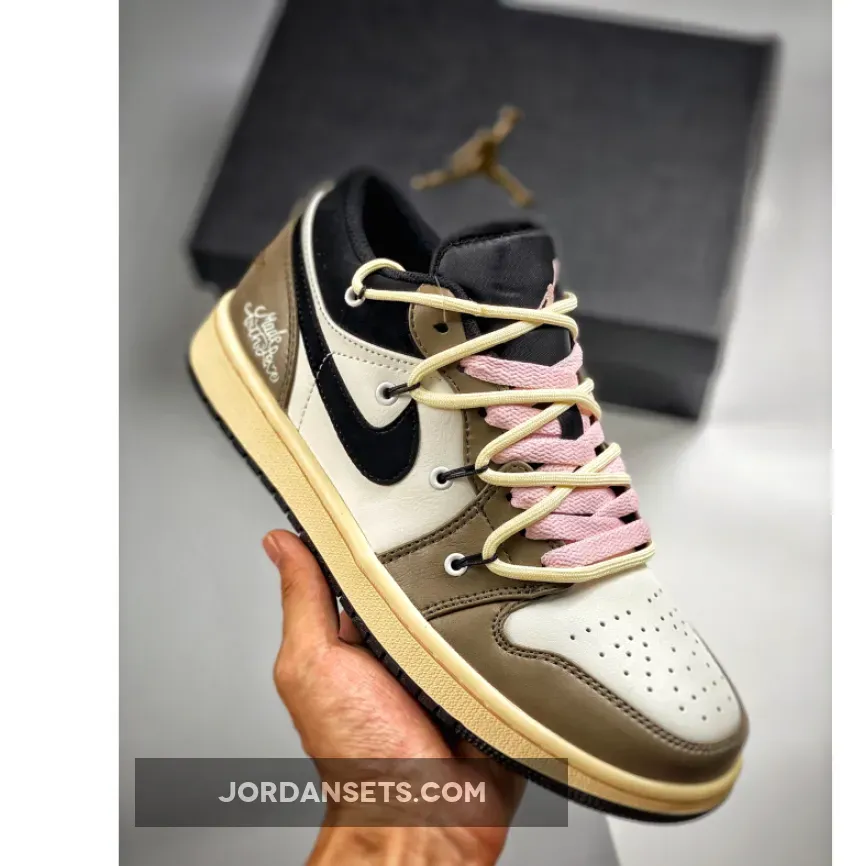 Air Jordan 1 Low White Brown Black #air jordan 1 low custom