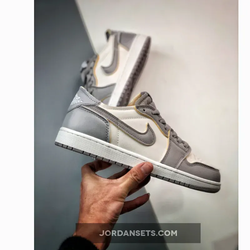 Air Jordan 1 Low Craft Tech Grey/Light Orewood Brown-White DN1635-002 air jordan 1 se craft