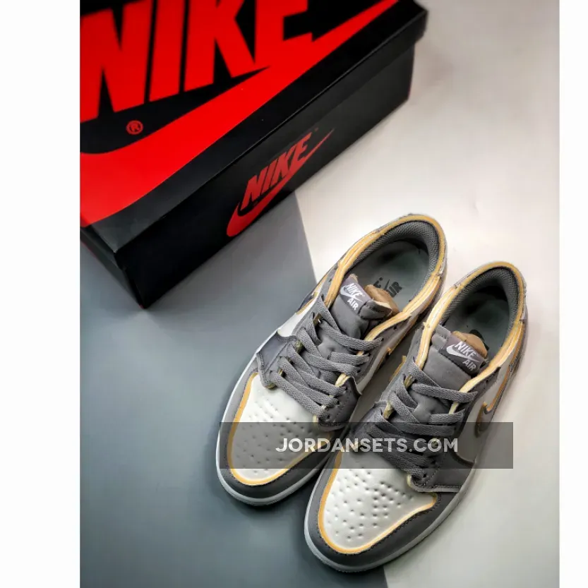 Air Jordan 1 Low Craft Tech Grey/Light Orewood Brown-White DN1635-002 air jordan 1 se craft