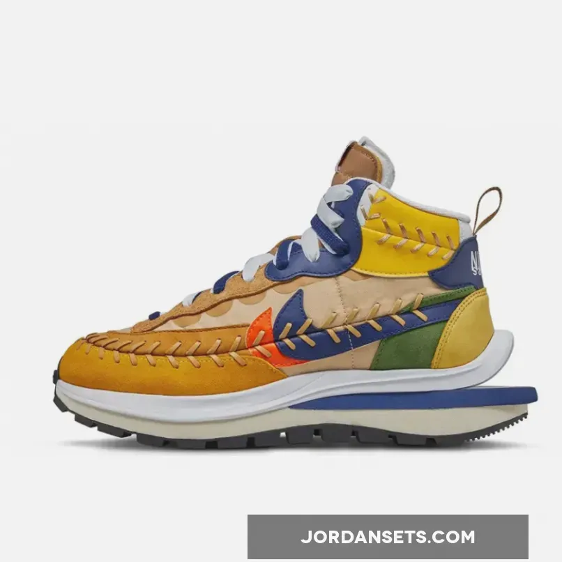 Jean Paul Gaultier x sacai x Nike Vaporwaffle Sesame Blue Void DH9186-200 jean nike