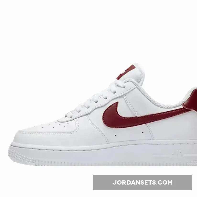 Nike Air Force 1 07 Patent White Red For Womens AH0287-110 Brand New