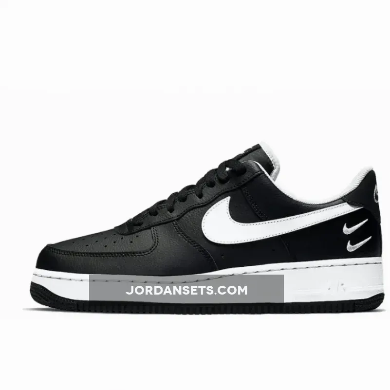 Nike Air Force 1 Low Double Swoosh Black White air force 1 double swoosh