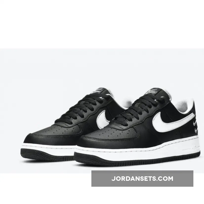 Nike Air Force 1 Low Double Swoosh Black White air force 1 double swoosh