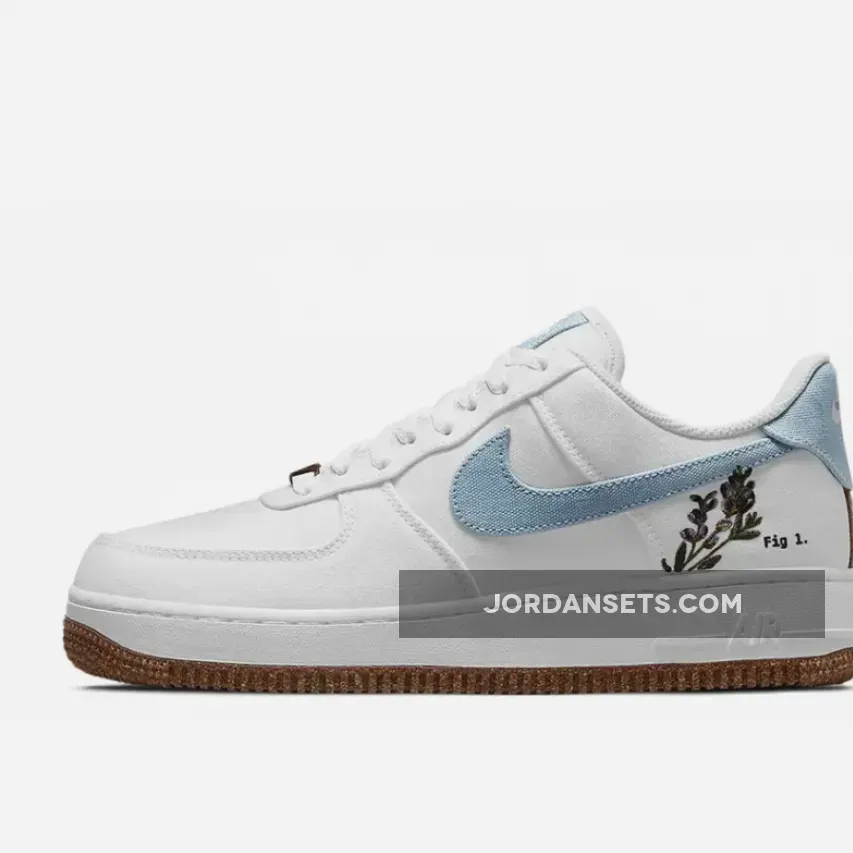 Nike Air Force 1 07 Indigo For Womens CZ0269-100 #nike indigo shoes floral collection