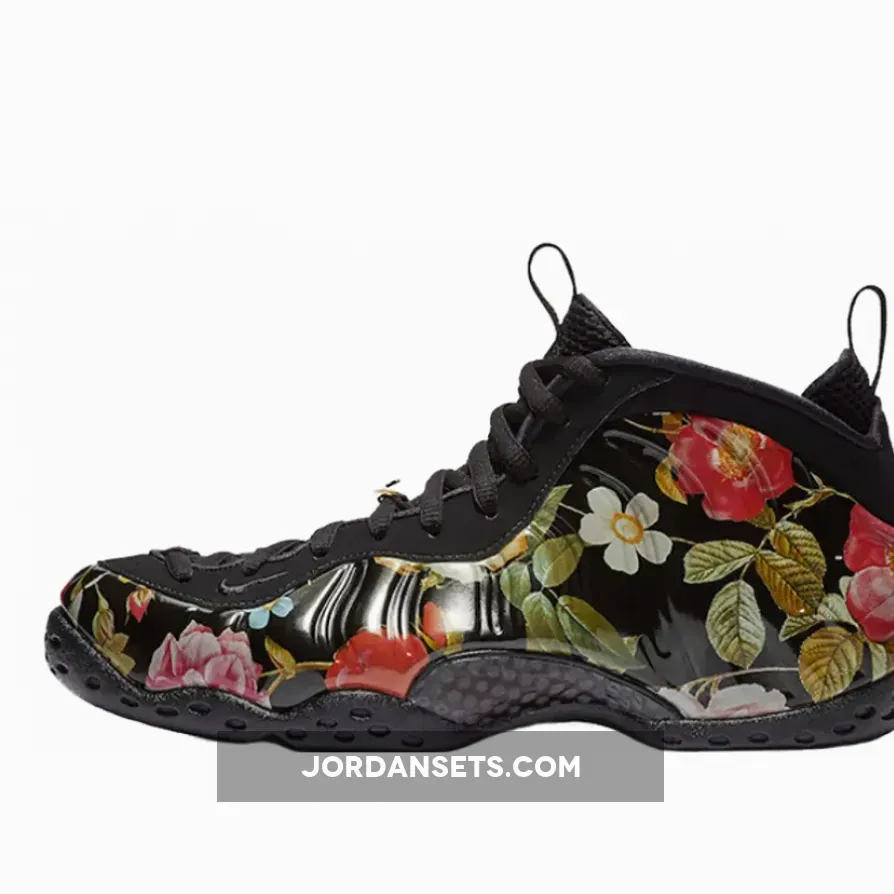 Nike Air Foamposite One 'Floral' Black Metallic Gold 314996-012 - floral foamposites
