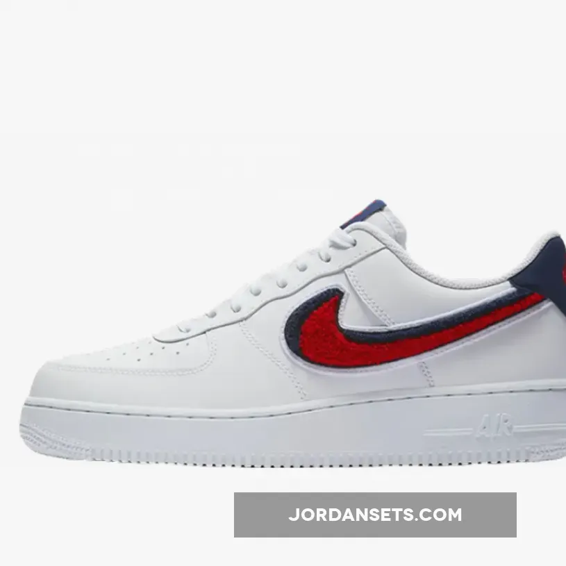 Nike Air Force 1 Low Chenille White 823511-106 / 3d chenille swoosh