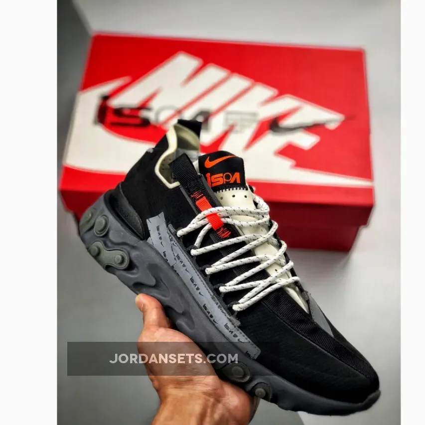 Nike React WR ISPA Black/Metallic Silver AR8555-001 New Releases