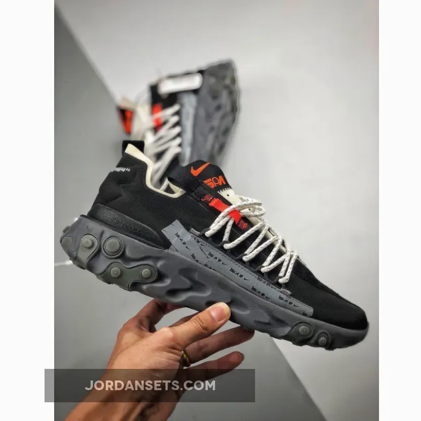 Nike React WR ISPA Black/Metallic Silver AR8555-001 New Releases