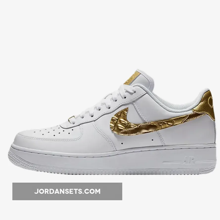 Nike Air Force 1 Low CR7 'Golden Patchwork' White/Metallic Gold air force one golden