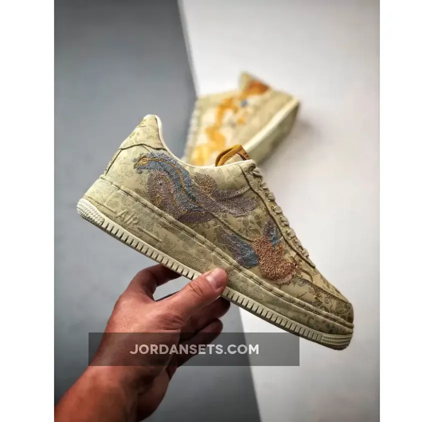 Nike Air Force 1 Low CNY "Year of the Dragon" Metallic Gold/Lilac Nike Air Force 1 Low CNY "Year of the Dragon" Metallic Gold/Lilac