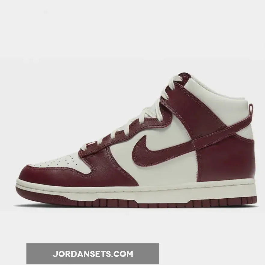 Nike Dunk High Sail/Team Red/Pale Ivory #nike dunk high team red