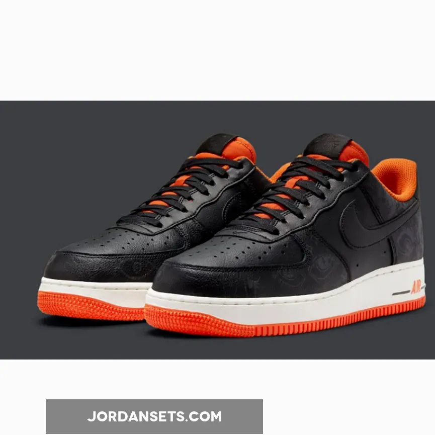Nike Air Force 1 Low 'Halloween 2021' Black/Starfish-Sail #halloween air force