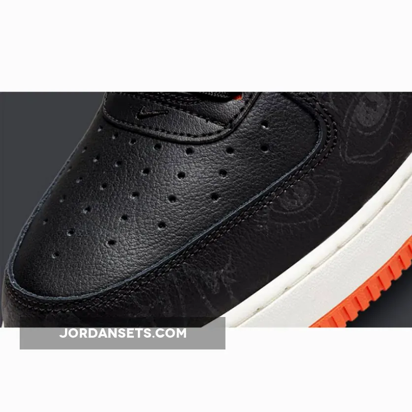 Nike Air Force 1 Low 'Halloween 2021' Black/Starfish-Sail #halloween air force