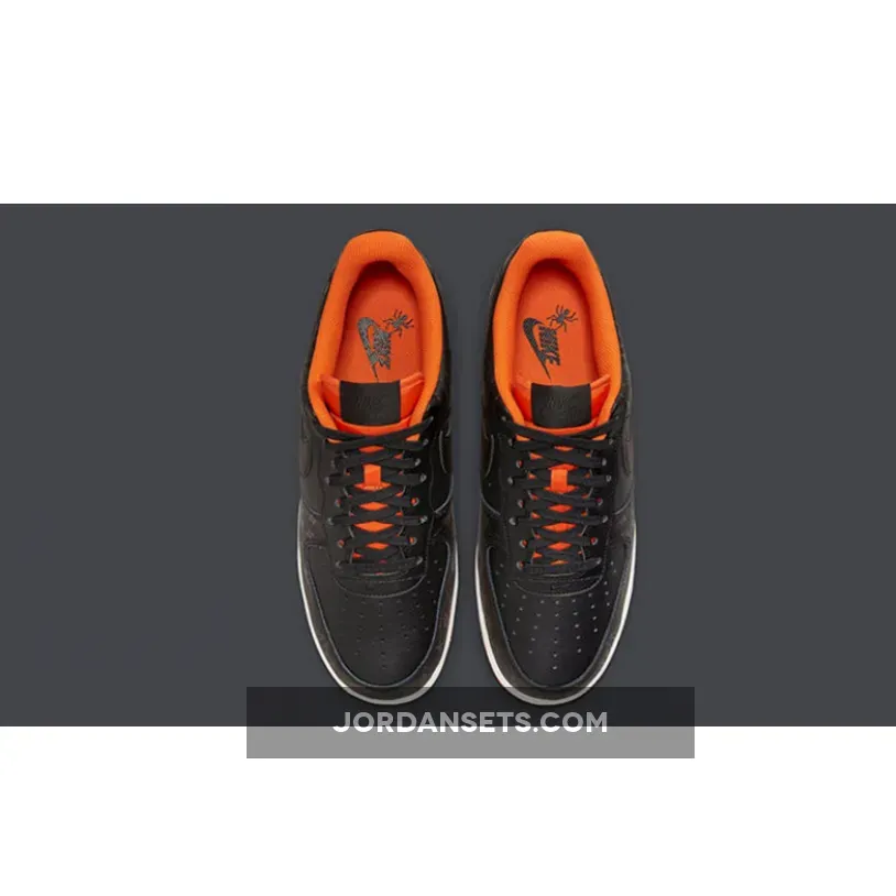 Nike Air Force 1 Low 'Halloween 2021' Black/Starfish-Sail #halloween air force