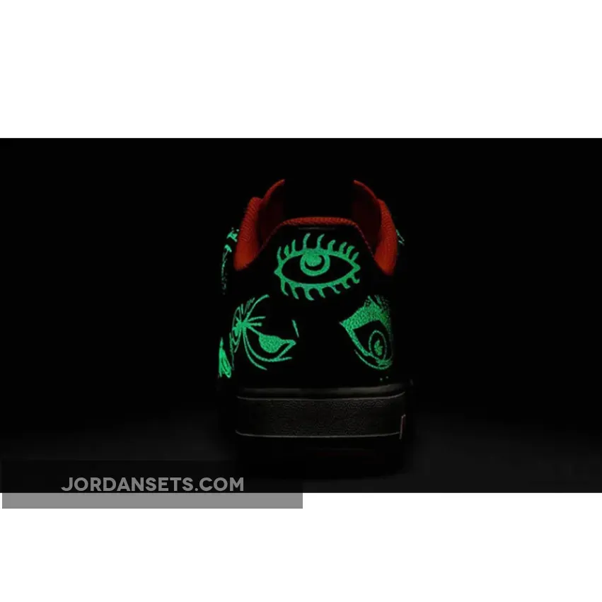 Nike Air Force 1 Low 'Halloween 2021' Black/Starfish-Sail #halloween air force