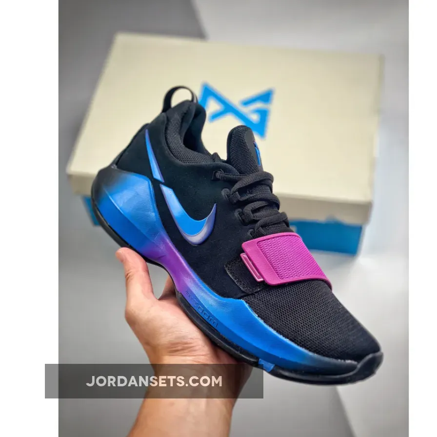 Nike PG 1 'Flip The Switch' Black/Deep Royal Blue 878627-003 - paul george 1 shoe