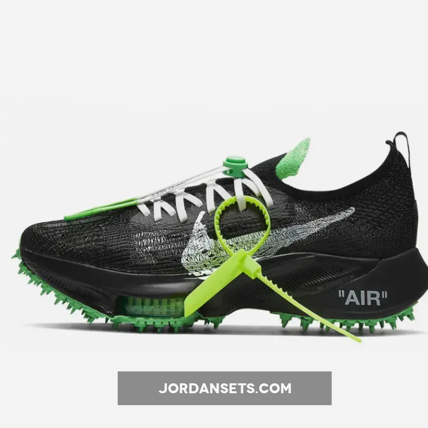 Off-White x Nike Air Zoom Tempo NEXT% 'Black White Green' - off white zoom tempo