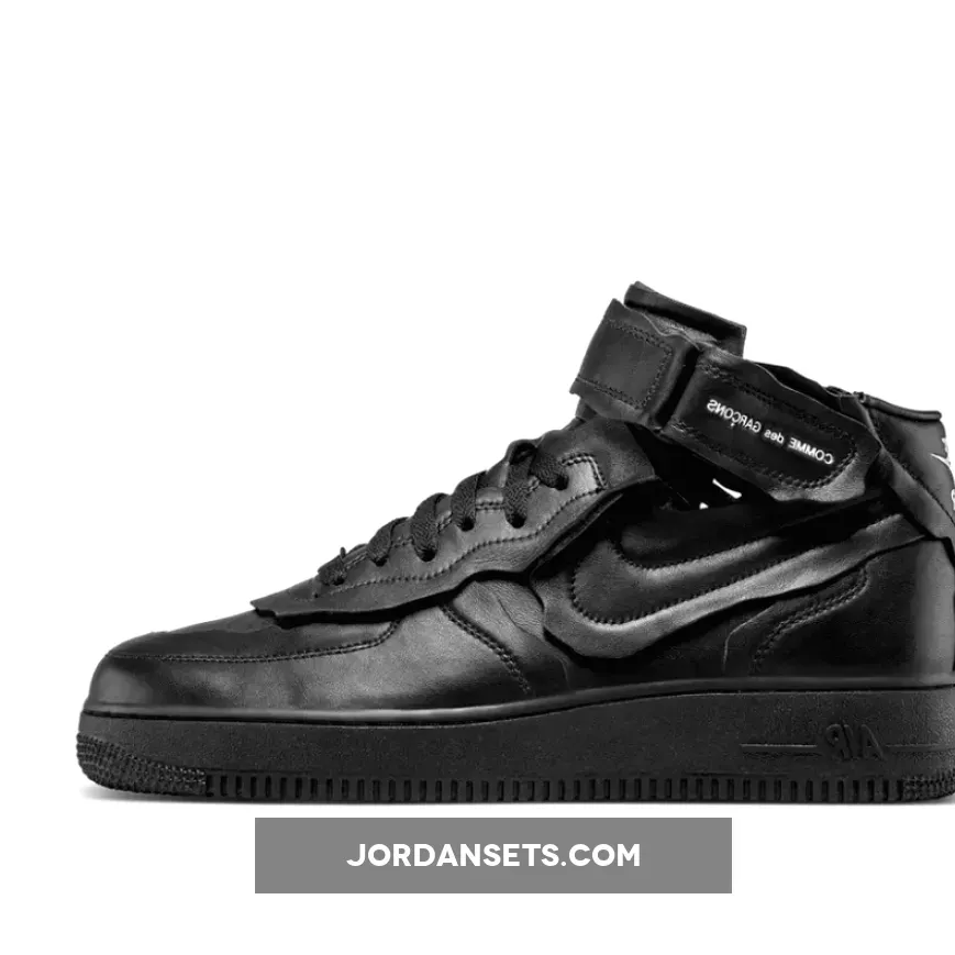 Comme des Garcons x Nike Air Force 1 Mid Black DC3601-001 - cdg air force 1 mid
