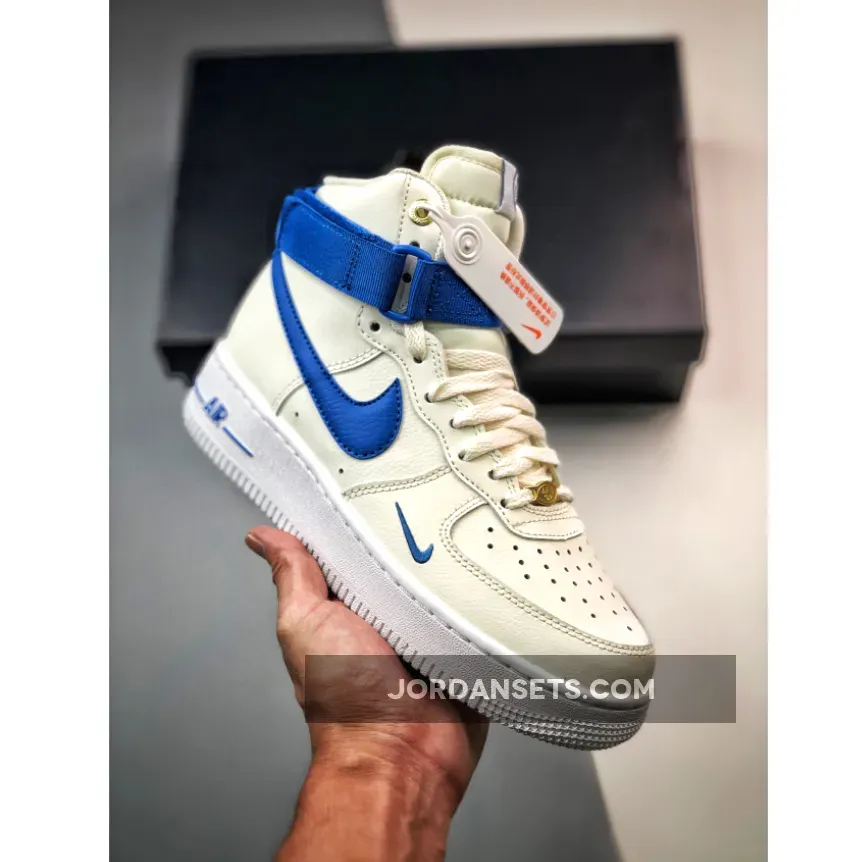 Nike Air Force 1 High White/Metallic Gold/Blue Jay DQ7584-100 Restock