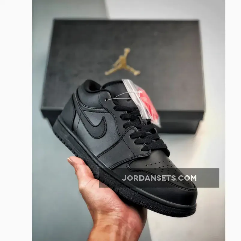 Air Jordan 1 Low Triple Black 553558-091 For Sale