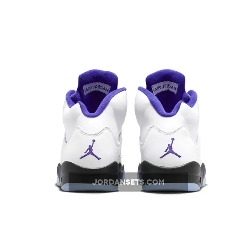 Air Jordan 5 White/Dark Concord-Black jordan 5 dark
