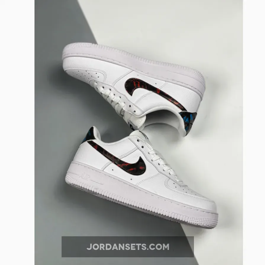 Nike Air Force 1 Low Tie Dye White/Bright Crimson-Laser Blue-Black