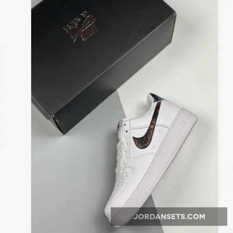 Nike Air Force 1 Low Tie Dye White/Bright Crimson-Laser Blue-Black