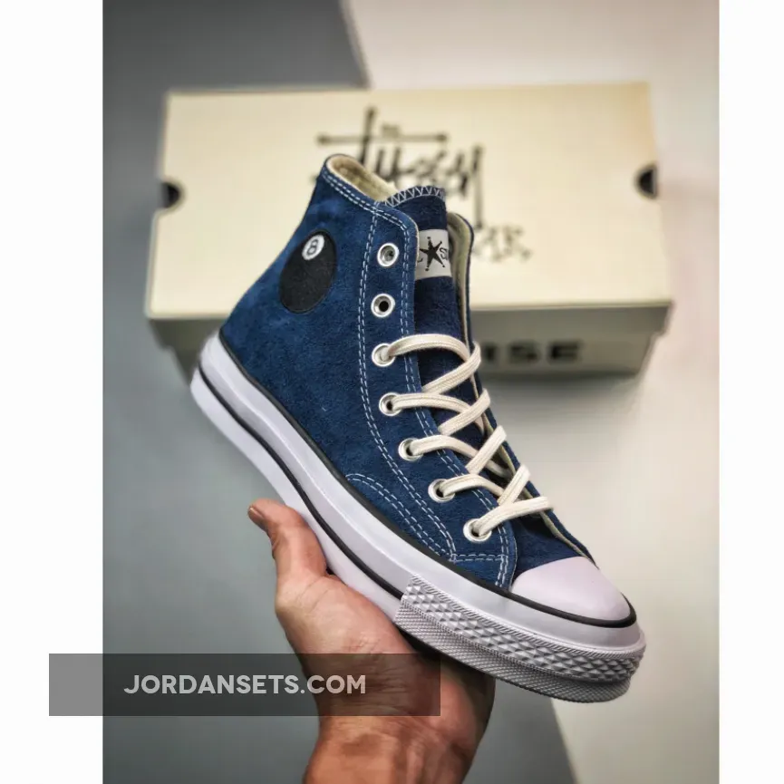Stussy x Converse Chuck 70 High 8 Ball Navy A03711C stussy x converse 2022