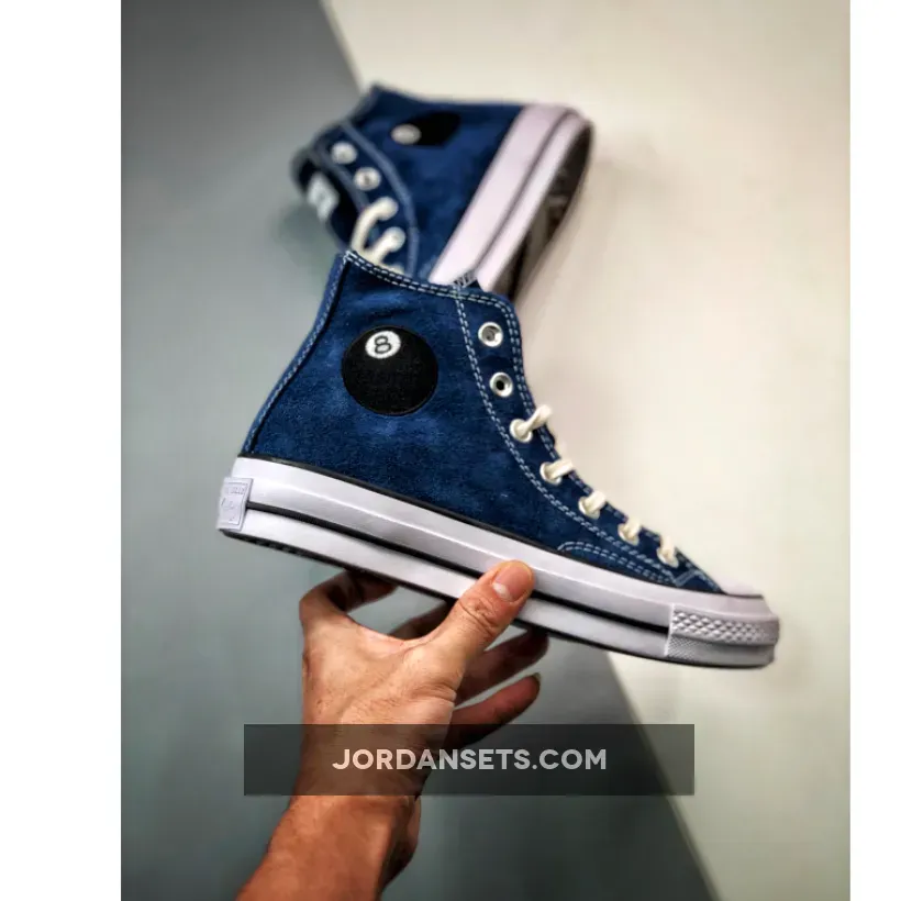 Stussy x Converse Chuck 70 High 8 Ball Navy A03711C stussy x converse 2022
