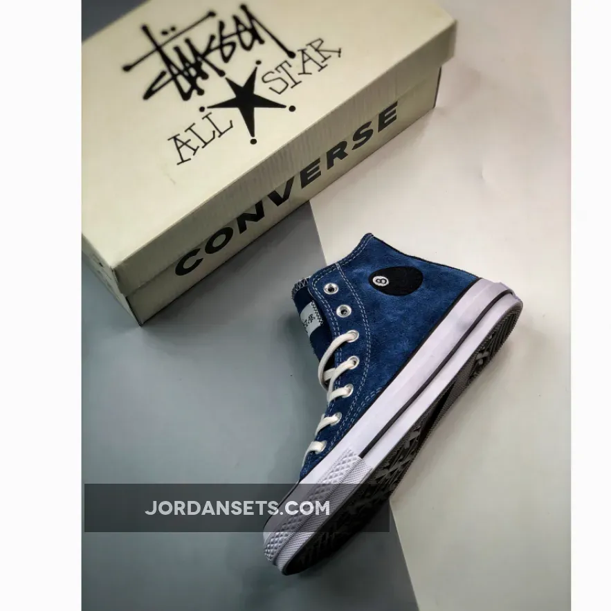 Stussy x Converse Chuck 70 High 8 Ball Navy A03711C stussy x converse 2022