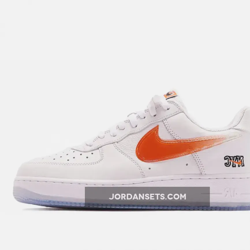 Kith x Nike Air Force 1 Low 'NYC' White/Rush Blue-White-Brilliant Orange - kith dunk low
