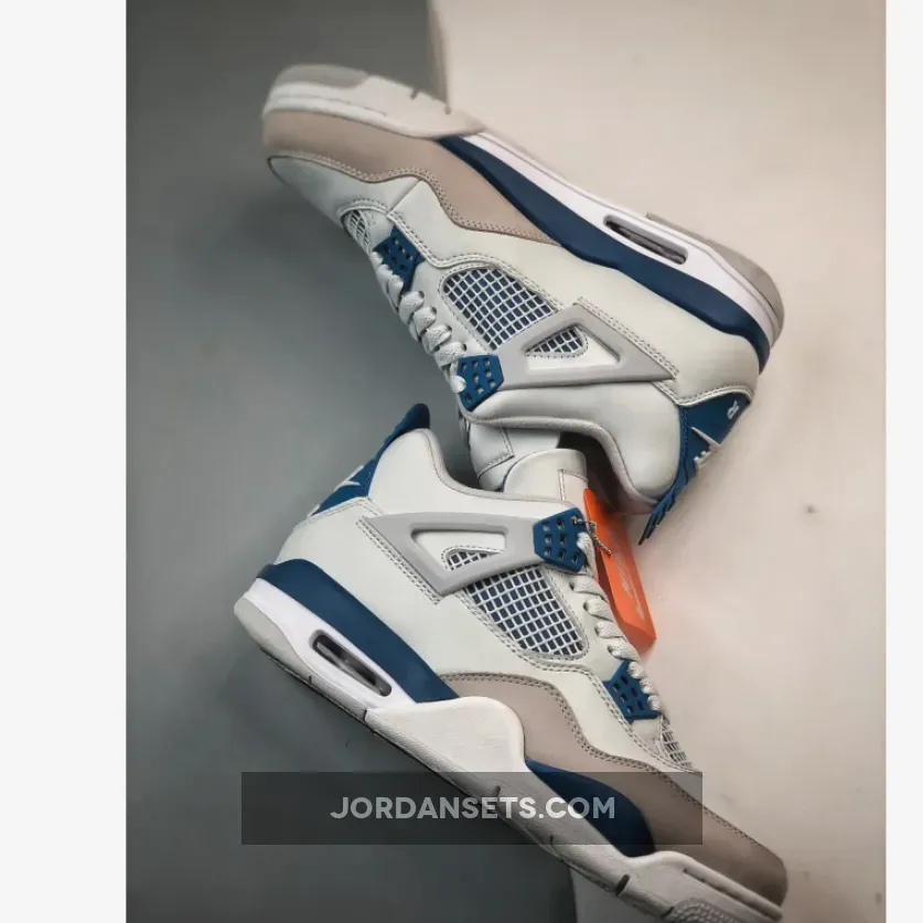 Air Jordan 4 Off-White/Military Blue-Neutral Grey Restock Air Jordan 4 Off-White/Military Blue-Neutral Grey Restock
