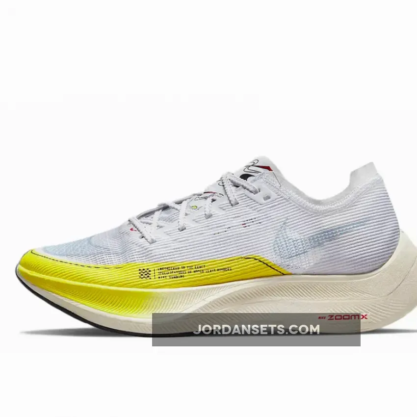 Nike ZoomX Vaporfly NEXT% 2 White Yellow Strike WMNS DM9056-100 / vaporfly yellow