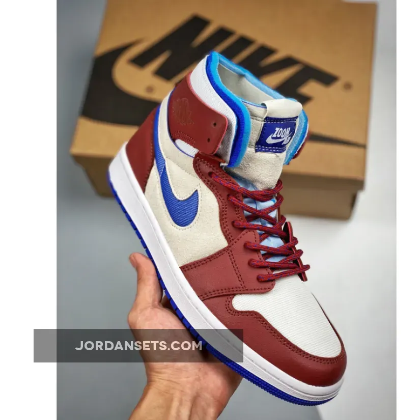 Air Jordan 1 Zoom CMFT 'Team Red' , Jordan 1 Zoom Sail CT0979-104