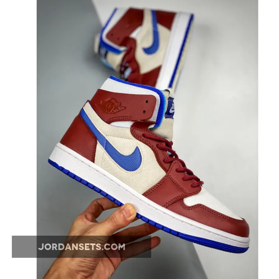 Air Jordan 1 Zoom CMFT 'Team Red' , Jordan 1 Zoom Sail CT0979-104
