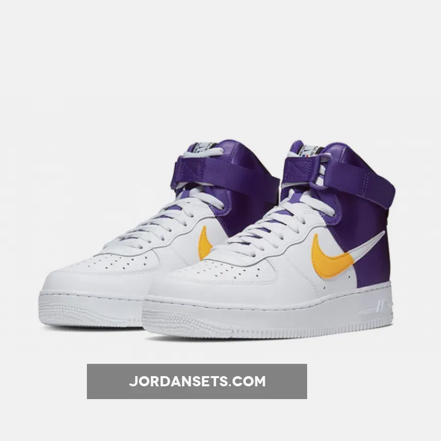 NBA x Nike Air Force 1 High 'Lakers' - nike air force 1 '07 lv8 high nba lakers